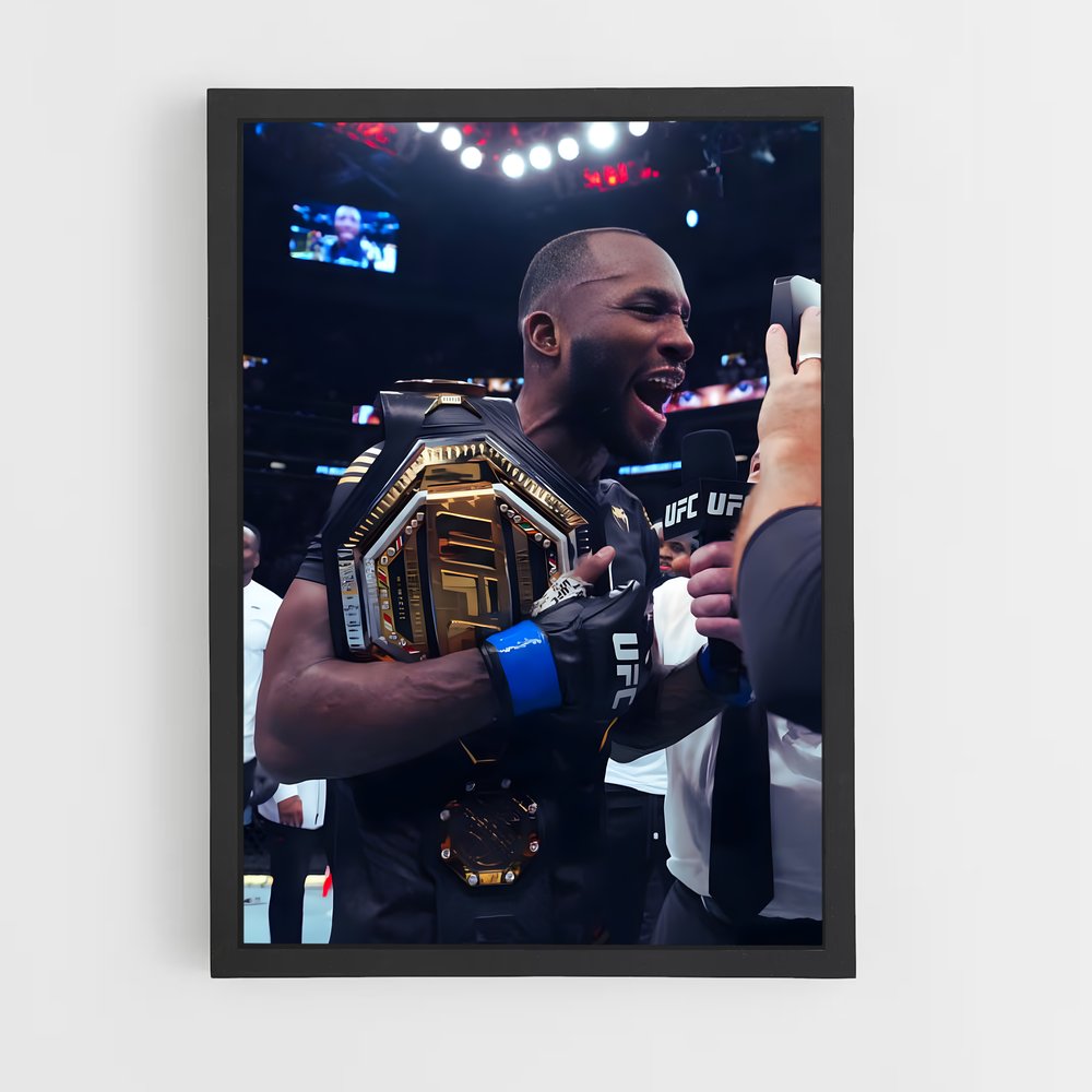Poster Interview avec le Champion – affiche MMA (vue 2)